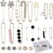 22 Pieces Retro Pearl Brooch Pins, Pant Waist Tightener Safety Pins for Sweater Shawl Cardigan Collar Dress Shirt Jeans, Fashion Decoration Accessories for Women Girls
